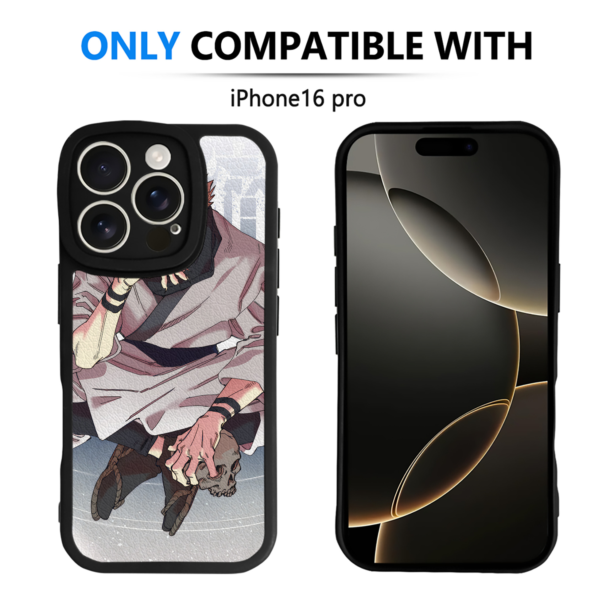 （画像用） 呪術廻戦 Jujutsu Kaisen 【iPhone 16シリーズ対応】シリコンスマホケース（レザー調） 材質：シリコン